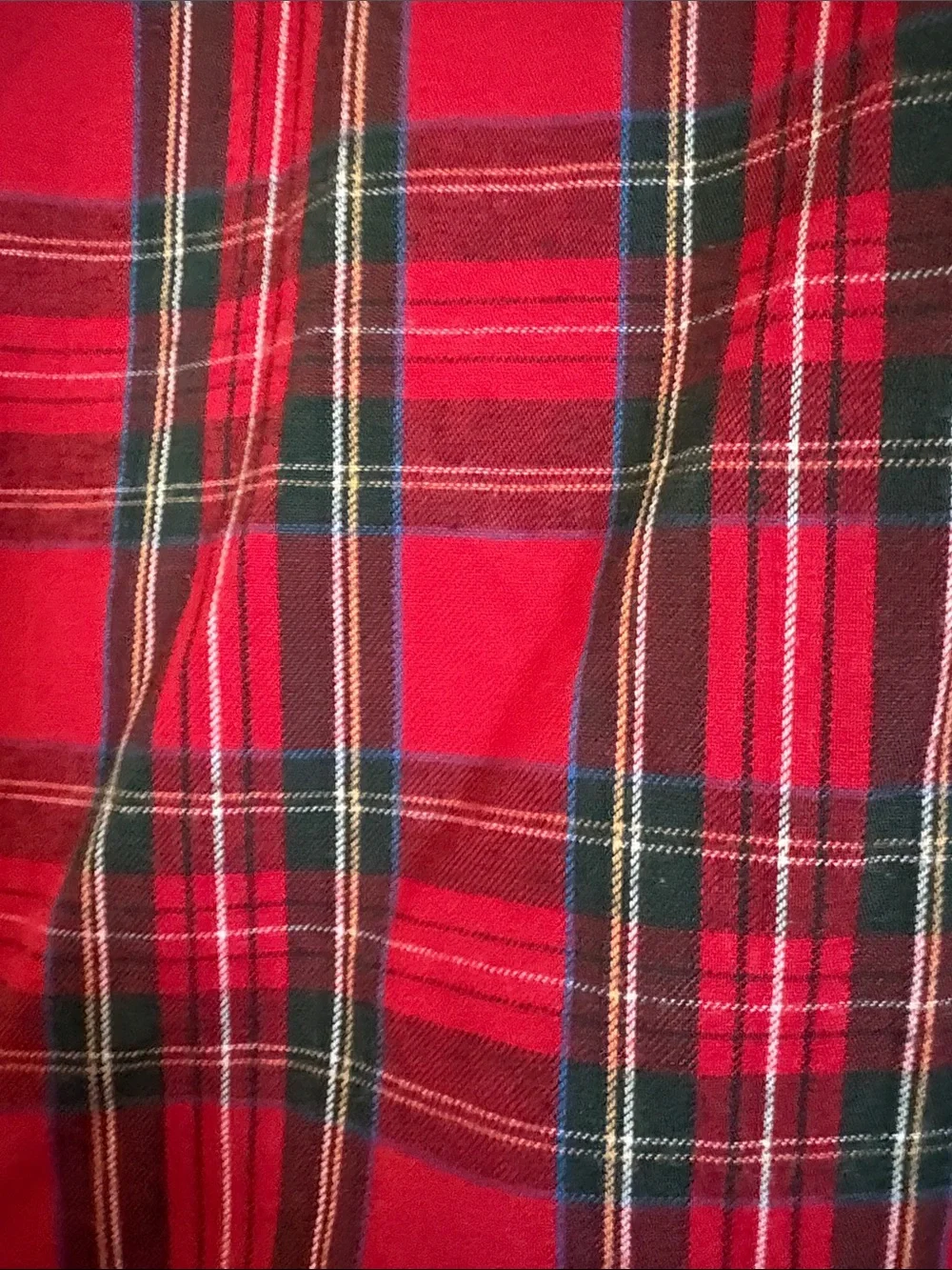 Edgehill Collection Red Plaid Nightgown with Green Accents